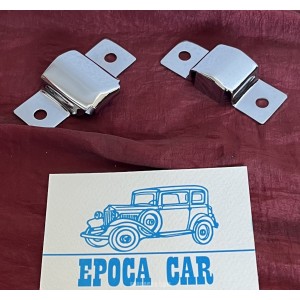 COPPIA TERMINALI PROFILO COFANO MOTORE BALILLA 4 MARCE cromati