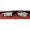 SCODELLINI RISCONTRO PORTA IN OTTONE CROMATO COPPIA 