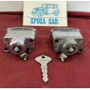 LAMBORGHINI MIURA /  FIAT 850 SPIDER PULSANTI APERTURA PORTE COPPIA  RICROMATI ORIGINALI
