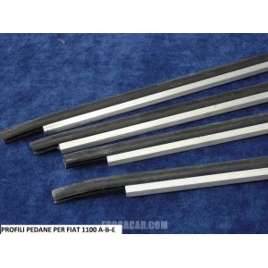 SIDE ALUMINIUM TRIM WITH RUBBER FIAT 1100 A-B-E 508C (4 PARTS)