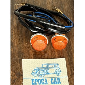 SIDE LIGHTS ROUND WITH CHROME PAIR