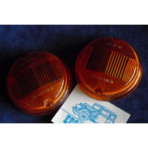PAIR FRONT LIGHT LENSES 124 COUPE AC