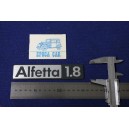 SCRITTA  ALFETTA 1.8  METALLO OPACO