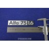 SCRITTA " ALFA 75 1.6 "  metallo opaco