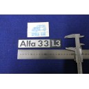 SCRITTA "ALFA 33 1.3"  metallo opaco