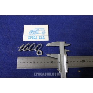 EMBLEM "1600" THIN THICKNESS  METAL CHROME