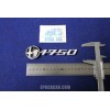 EMBLEM "1750" WHIT BADGE   METAL CHROME