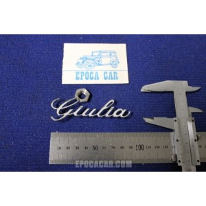 EMBLEM USED "GIULIA" (SMALL TYPE) METAL CHROME USED