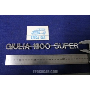 EMBLEM "GIULIA 1300 SUPER" ALLUMINIUM