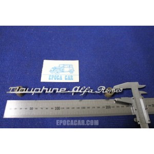 EMBLEM " DAUPHINE ALFA ROMEO" METAL CHROME