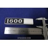 EMBLEM  "1600"  METAL CHROME