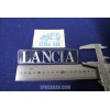 EMBLEM "LANCIA"  (SILVER WRITING)  METAL CHROME