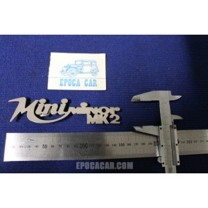 EMBLEM "MINI MINOR MK2" (THIN THICKNESS) METAL