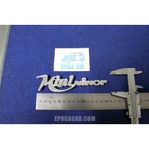 EMBLEM "MINI MINOR" (BIG THICKNESS) METAL CHROME