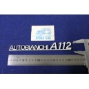 EMBLEM "AUTOBIANCHI A 112" (BIG TYPE) METAL CHROME