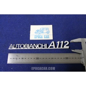 EMBLEM "AUTOBIANCHI A 112" (BIG TYPE) METAL CHROME