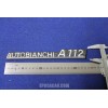 EMBLEM "AUTOBIANCHI A 112" WHITE WRITING  PLASTIC