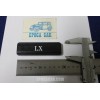 SCRITTA "LX" (CON SBALZO) LATERALE X A112  PLASTICA NERA