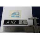 SCRITTA "A112 E"   PLASTICA