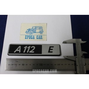 SCRITTA "A112 E"   PLASTICA