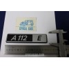 SCRITTA "A112 E"   PLASTICA