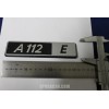 SCRITTA "A112 E"   PLASTICA