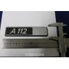 SCRITTA "A112"   PLASTICA