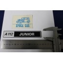 EMBLEM "A112 JUNIOR" (THIN THICKNESS)  PLASTIC