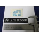 SCRITTA "A112 JUNIOR" PLASTICA NERA