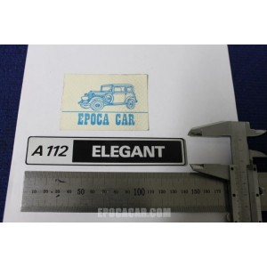 SCRITTA "A112 ELEGANT"  (SPESSORE FINO) PLASTICA