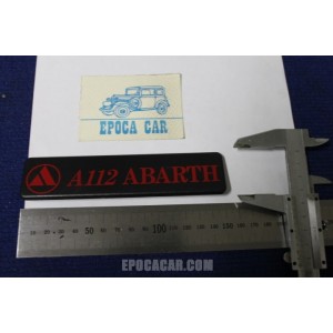 SCRITTA "A112 ABARTH"  SCRITTA ROSSA  IN PLASTICA