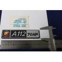 EMBLEM "ABARTH A112 70HP"  PLASTIC