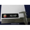 SCRITTA "ABARTH 70HP"  PLASTICA NERA
