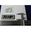 EMBLEM "70 HP" LATERAL FOR A112  PLASTIC