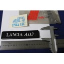 SCRITTA "LANCIA A112"   PLASTICA NERA