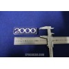 EMBLEM "2000"  METAL CHROME  BLUE BACKGROUND