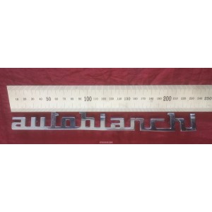 EMBLEM "AUTOBIANCHI"  LENGHT 240 mm  METAL CHROME