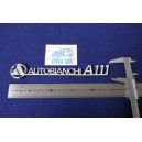 EMBLEM "AUTOBIANCHI A 111"   METAL CHROME