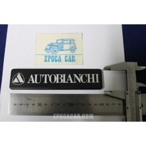 EMBLEM "AUTOBIANCHI"  BLACK PLASTIC