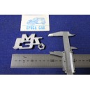 EMBLEM "JM3 S"   METAL CHROME