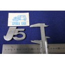 EMBLEM "J5"  ( BIG TYPE HEIGHT 50 mm) METAL CHROME