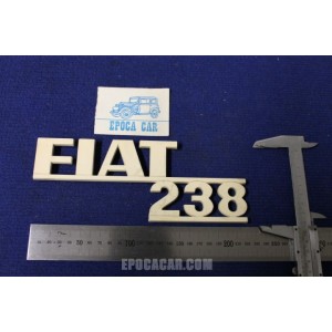 EMBLEM "FIAT 238"  WHITE PLASTIC