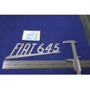 EMBLEM "FIAT 645"   METAL CHROME