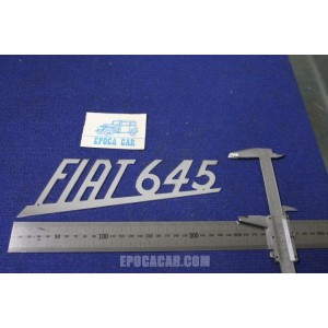 EMBLEM "FIAT 645"   METAL CHROME