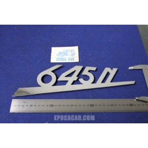 EMBLEM "645 N" METAL CHROME