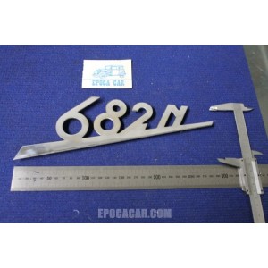 EMBLEM "682 N"  METAL CHROME