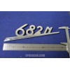 EMBLEM "682 N"  METAL CHROME