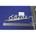 EMBLEM "682 N 2"  METAL CHROME