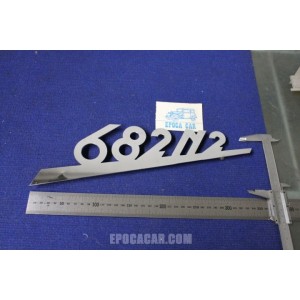 EMBLEM "682 N 2"  METAL CHROME