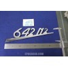 EMBLEM "642 N 2"  METAL CHROME